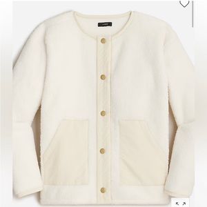 J. Crew Sherpa Lady Jacket Size Small White NWT
